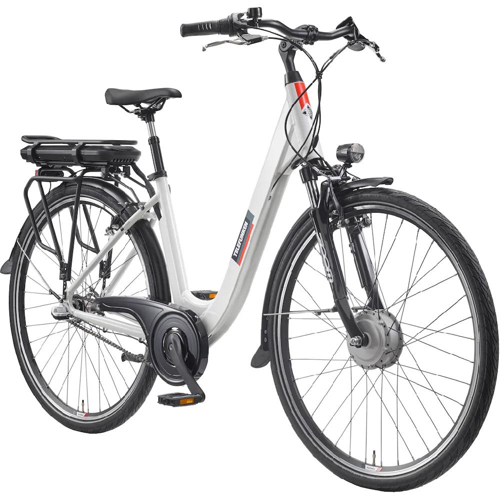 Telefunken E-Bike »Multitalent RC835« 3 Gang Shimano Frontmotor 250 W (28 Zoll Straßenzulassung ca. 100 km Reichweite) Pedelec Elektrofahrrad für Herren u. Damen tiefer Einstieg Cityrad auf Rechnung kaufen Speichern exportieren