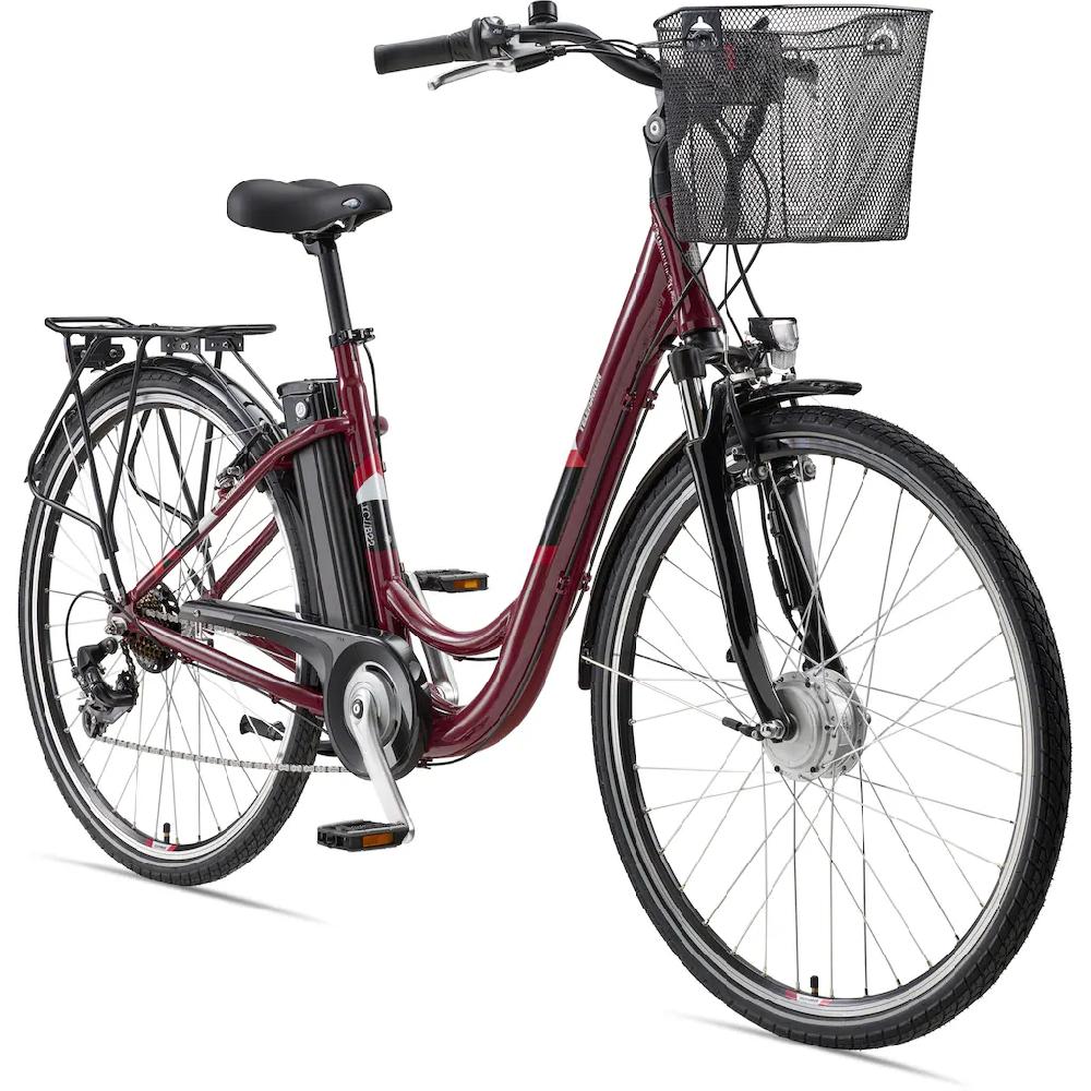 Telefunken E-Bike »Multitalent RC822« 7 Gang Shimano Tourney Frontmotor 250 W (ca. 100 km Reichweite-2 V-Bremsen-Beleuchtung-Straßenzulassung) City Elektrofahrrad Damen Herren 28 Zoll 36 V 374 Wh Akku Pedelec auf Rechnung Im Verkauf