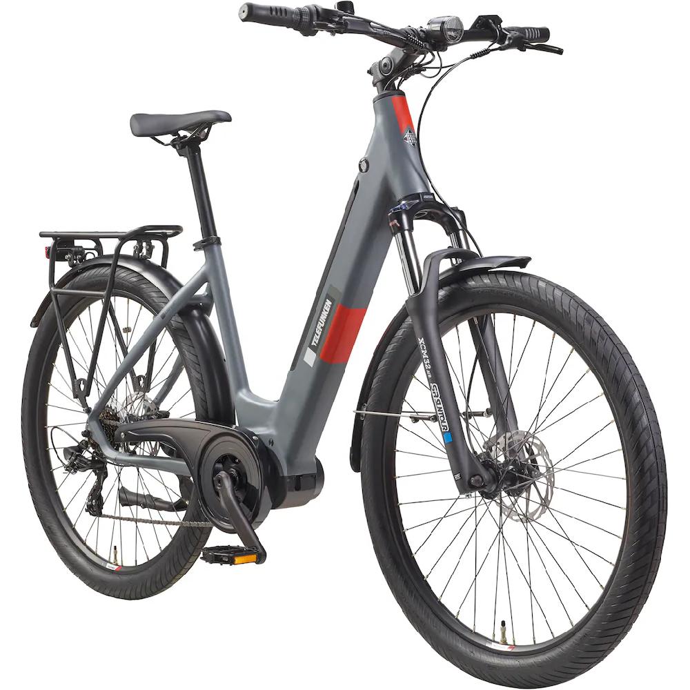 Telefunken E-Bike »SUV500« 7 Gang Shimano Mittelmotor 250 W (27 5 Zoll Straßenzulassung Scheibenbremsen) Pedelec Elektrofahrrad für Damen u. Herren Cityrad auf Rechnung Outlet