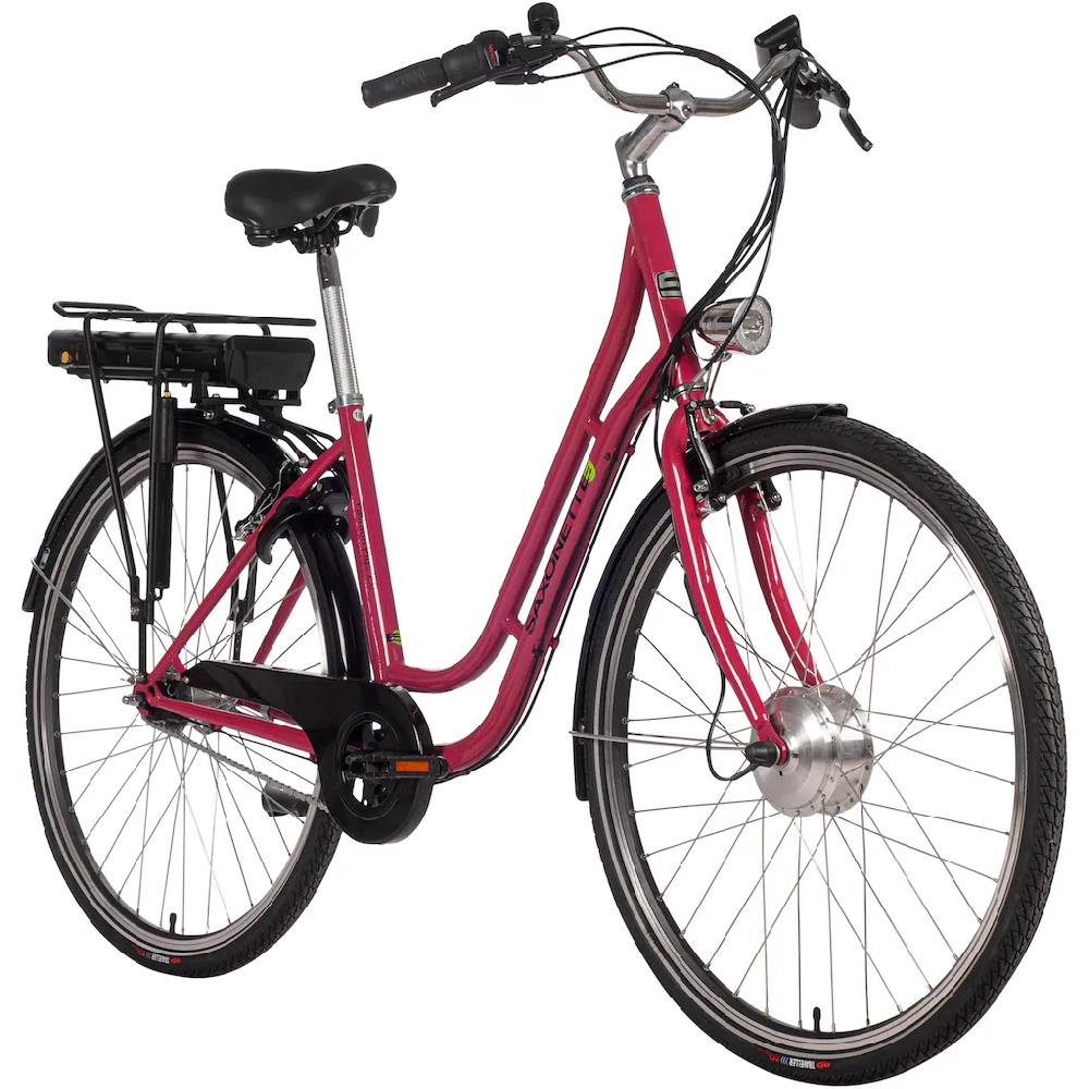 SAXONETTE E-Bike »Fashion Plus 2.0« 7 Gang Shimano Frontmotor 250 W Pedelec Elektrofahrrad für Damen u. Herren Cityrad Sonderangebot