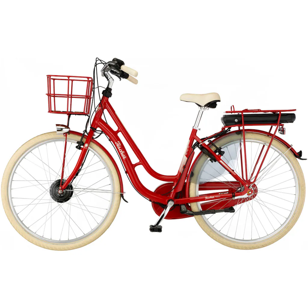 FISCHER Fahrrad E-Bike »CITA RETRO 2.0 418 48« 3 Gang Shimano Shimano 3-Gang Nexus Nabenschaltung (mit Akku-Ladegerät-mit Werkzeug) Pedelec Elektrofahrrad für Damen u. Herren Cityrad auf Rechnung kaufen Flash Sale