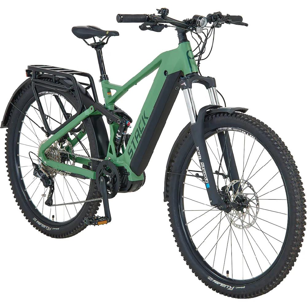Prophete E-Bike »Stack 5.0« 10 Gang Shimano Mittelmotor 250 W (Akku-Ladegerät) Pedelec Elektrofahrrad für Damen u. Herren MTB Mountainbike Black Friday