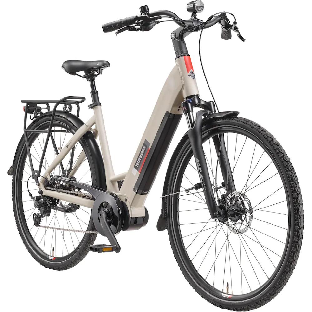 Telefunken E-Bike »Multitalent RC680« 10 Gang Shimano Mittelmotor 250 W (28 Zoll Straßenzulassung Scheibenbremsen) Pedelec Elektrofahrrad für Damen u. Herren Cityrad Neueste Mode