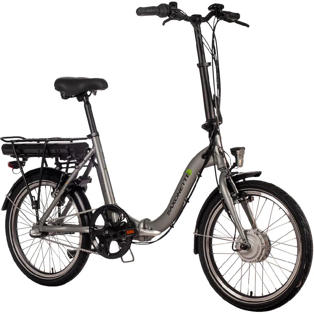 SAXONETTE E-Bike »Compact Plus S« 3 Gang Frontmotor 250 W (mit Akku-Ladegerät) Pedelec Elektrofahrrad für Damen u. Herren Faltrad auf Raten Online Outlet