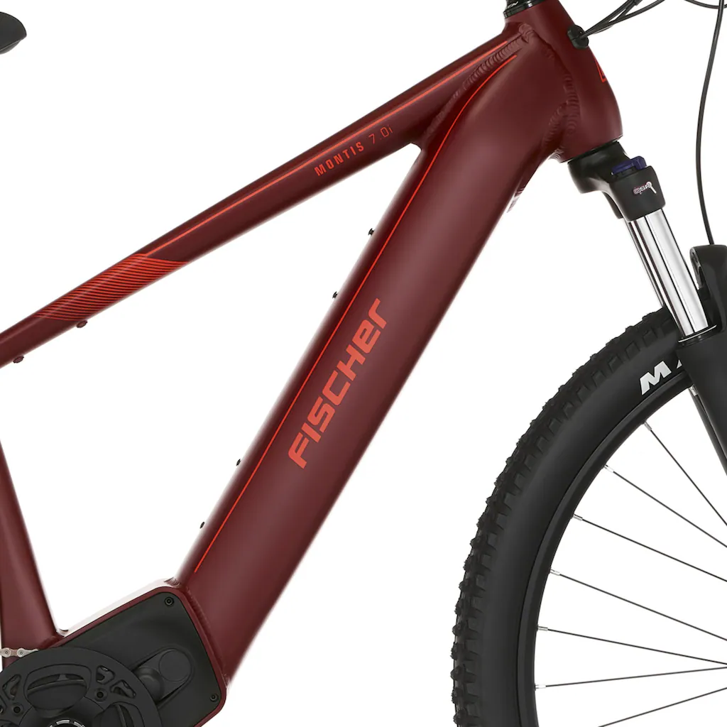FISCHER Fahrrad E-Bike »MONTIS 7.0I 630« 12 Gang SRAM SX 11-50 Mittelmotor 250 W (Schloss) Pedelec Elektrofahrrad für Damen u. Herren MTB Mountainbike auf Rechnung bestellen Räumungsverkauf