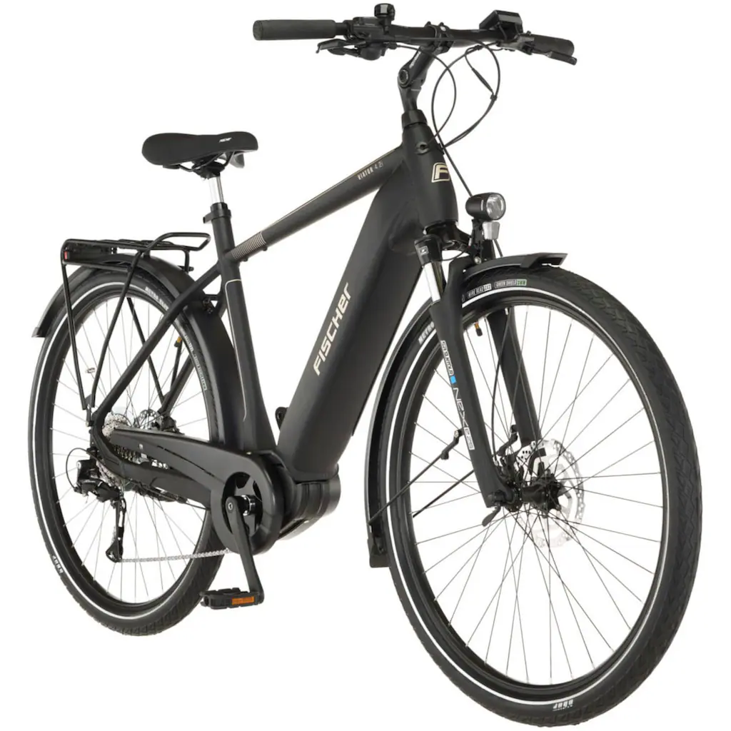 FISCHER Fahrrad E-Bike »VIATOR 4.2i« 9 Gang Shimano Acera Mittelmotor 250 W (mit Faltschloss) Pedelec Elektrofahrrad für Damen u. Herren Trekkingrad auf Rechnung kaufen Kauf eins, bekomm eins gratis