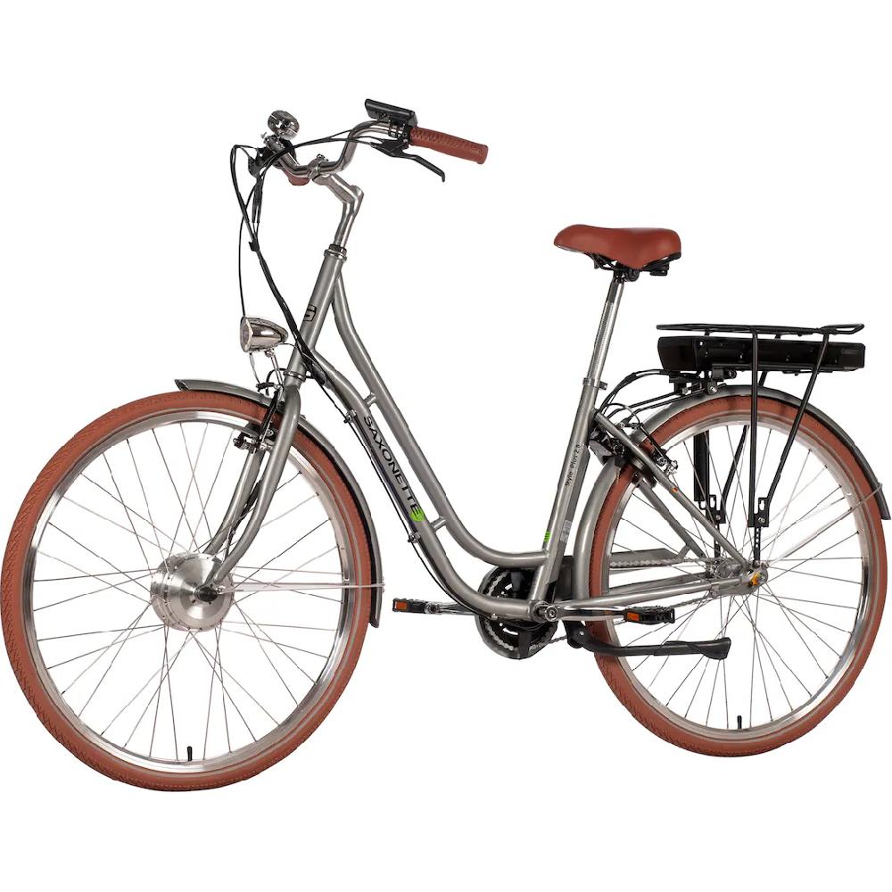 SAXONETTE E-Bike »Style Plus 2.0« 3 Gang Frontmotor 250 W (mit Akku-Ladegerät) Pedelec Elektrofahrrad für Damen u. Herren Cityrad auf Raten Sonderangebote