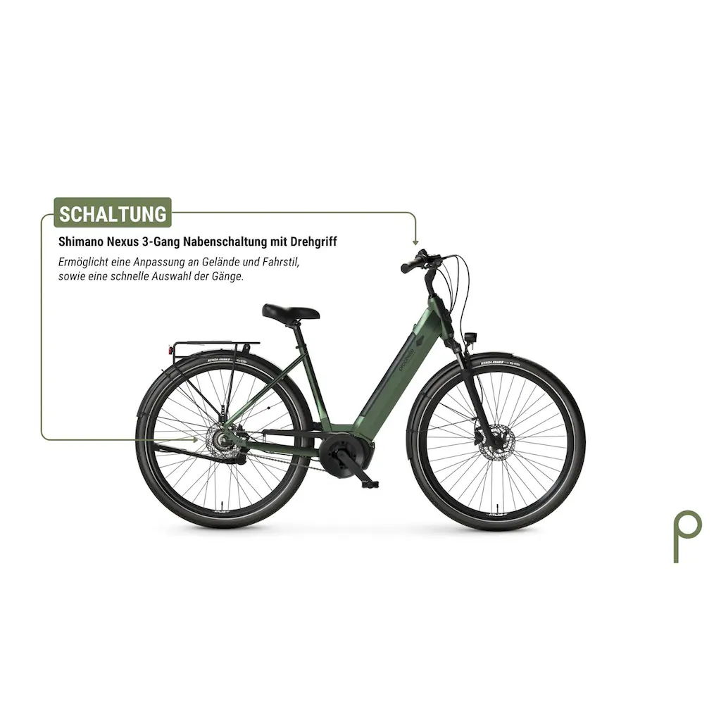 Prophete E-Bike »Geniesser 3.4« 3 Gang Shimano Mittelmotor 250 W Pedelec Elektrofahrrad für Damen u. Herren Cityrad auf Rechnung Riesige Ersparnisse