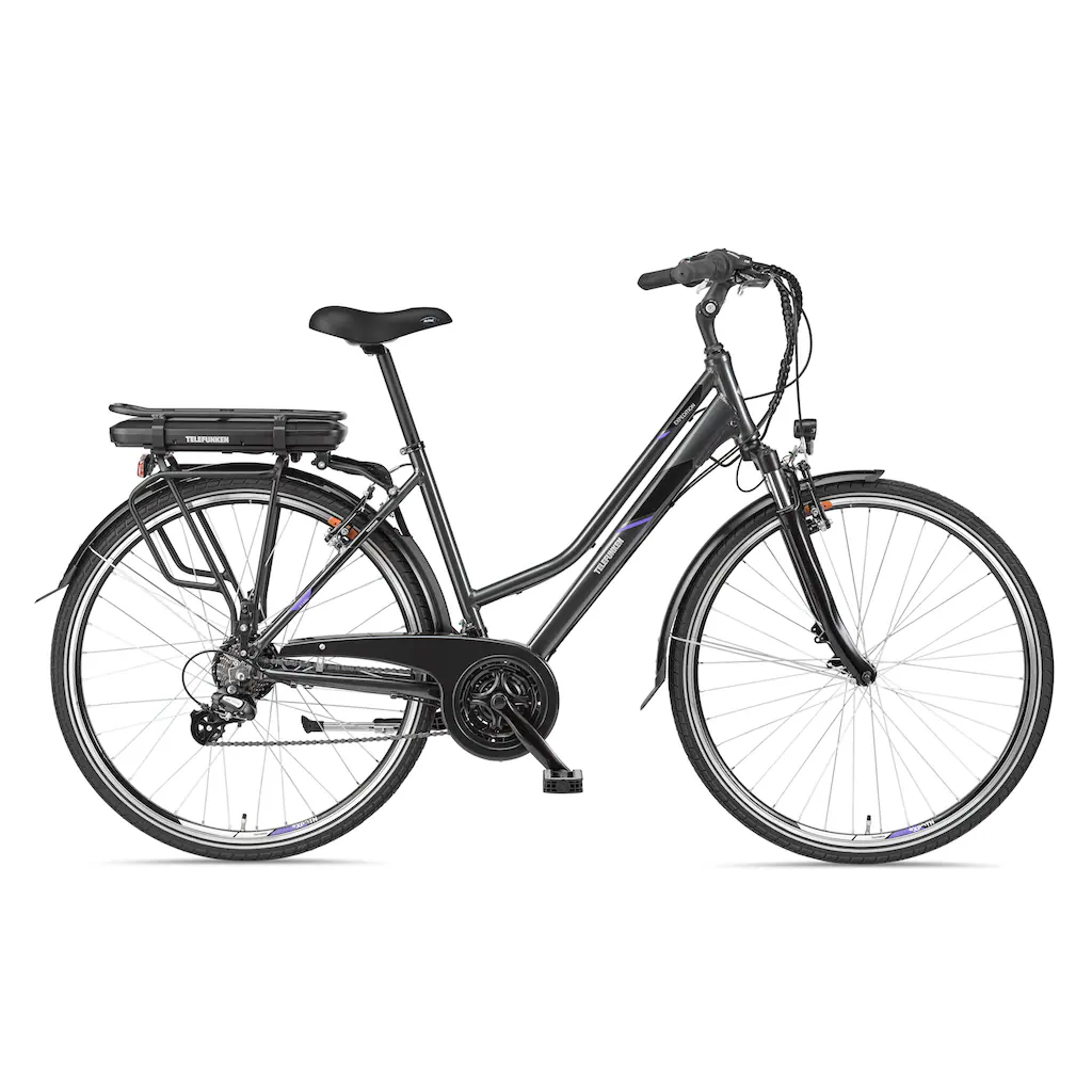 Telefunken E-Bike »Expedition XT480« 21 Gang Shimano Heckmotor 250 W (mit Fahrradtasche) Pedelec Elektrofahrrad für Damen Trekkingrad auf Rechnung Tiefpreis