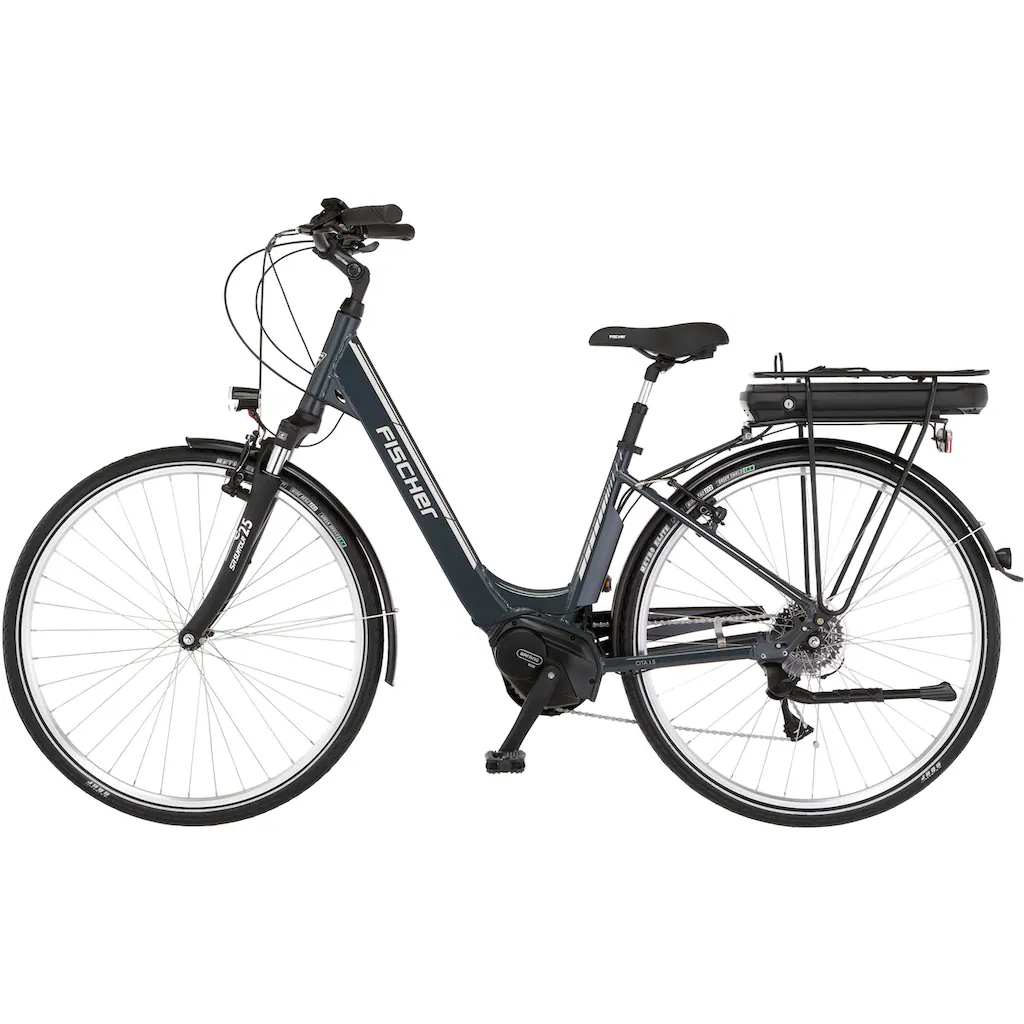 FISCHER Fahrrad E-Bike »CITA 1.5 522 44« 8 Gang Shimano Acera Mittelmotor 250 W (Schloss) Pedelec Elektrofahrrad für Damen u. Herren Cityrad auf Rechnung bestellen Zeitbegrenzte Promotion