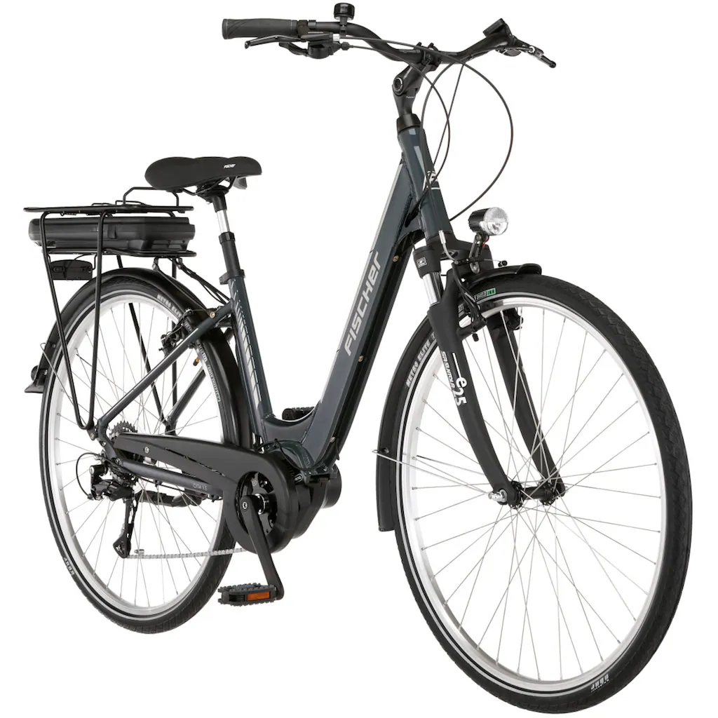 FISCHER Fahrrad E-Bike »CITA 1.5 522 44« 8 Gang Shimano Acera Mittelmotor 250 W (Schloss) Pedelec Elektrofahrrad für Damen u. Herren Cityrad auf Rechnung bestellen Zeitbegrenzte Promotion