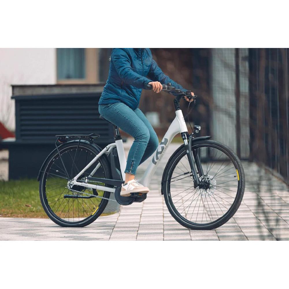Husqvarna E-BICYCLES E-Bike »E-Citybike Eco City 1« 8 Gang Shimano Nexus Mittelmotor 250 W (28 Zoll Shimano Motor Rücktritt Scheibenbremsen Straßenzulassung) Pedelec Elektrofahrrad für Herren u. Damen Cityrad tiefer Einstie Bis zu 50% Rabatt