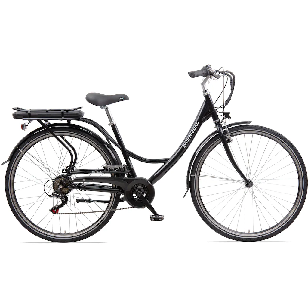 Teutoburg E-Bike »Senne« 7 Gang Shimano Heckmotor 250 W Pedelec Elektrofahrrad für Damen u. Herren Cityrad auf Raten Begrenzt auf 3 Tage