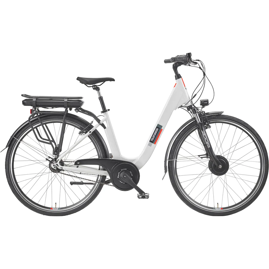 Telefunken E-Bike »Multitalent RC845« 7 Gang Shimano Frontmotor 250 W (28 Zoll Straßenzulassung ca. 100 km Reichweite) Pedelec Elektrofahrrad für Herren u. Damen tiefer Einstieg Cityrad Online