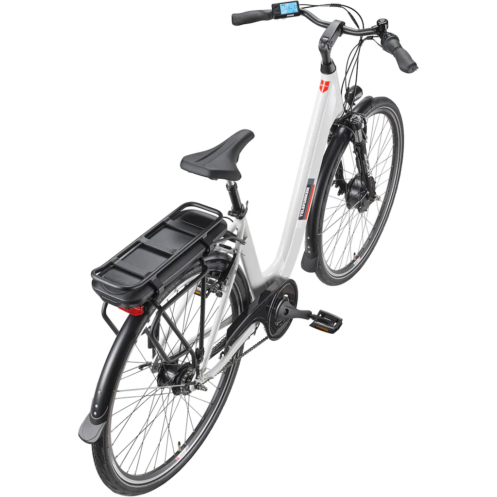 Telefunken E-Bike »Multitalent RC845« 7 Gang Shimano Frontmotor 250 W (28 Zoll Straßenzulassung ca. 100 km Reichweite) Pedelec Elektrofahrrad für Herren u. Damen tiefer Einstieg Cityrad Online