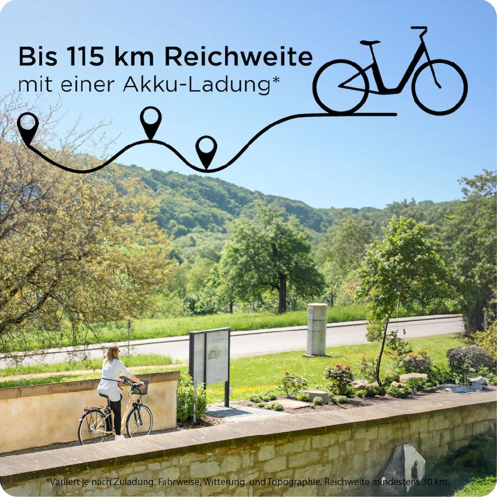 Zündapp E-Bike »Z517« 7 Gang Frontmotor 250 W E Bike Damenfahrrad 28 Zoll 155 - 190 cm mit 7 Gang Nabenschaltung auf Rechnung bestellen Fabrik Onlineshop