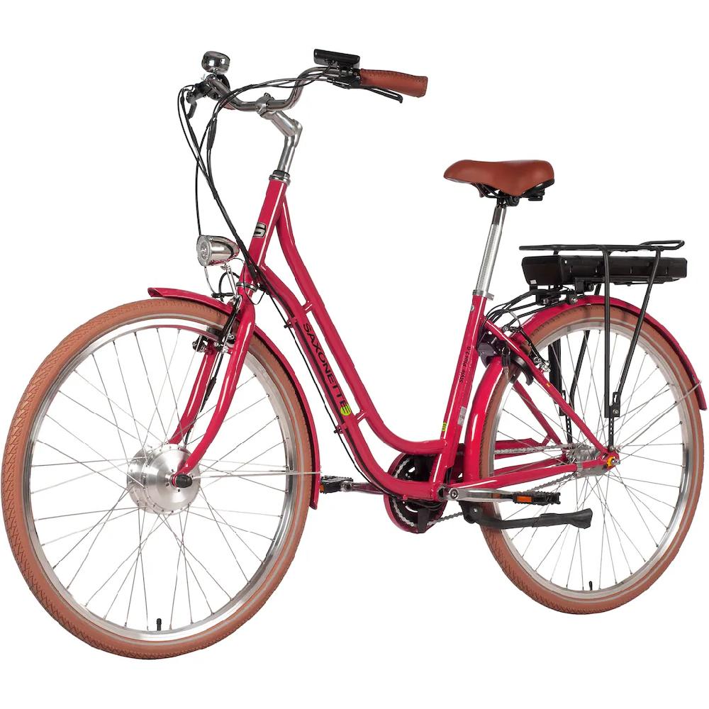 SAXONETTE E-Bike »Style Plus 2.0« 3 Gang Frontmotor 250 W (mit Akku-Ladegerät) Pedelec Elektrofahrrad für Damen u. Herren Cityrad auf Rechnung bestellen Fabrikpreis