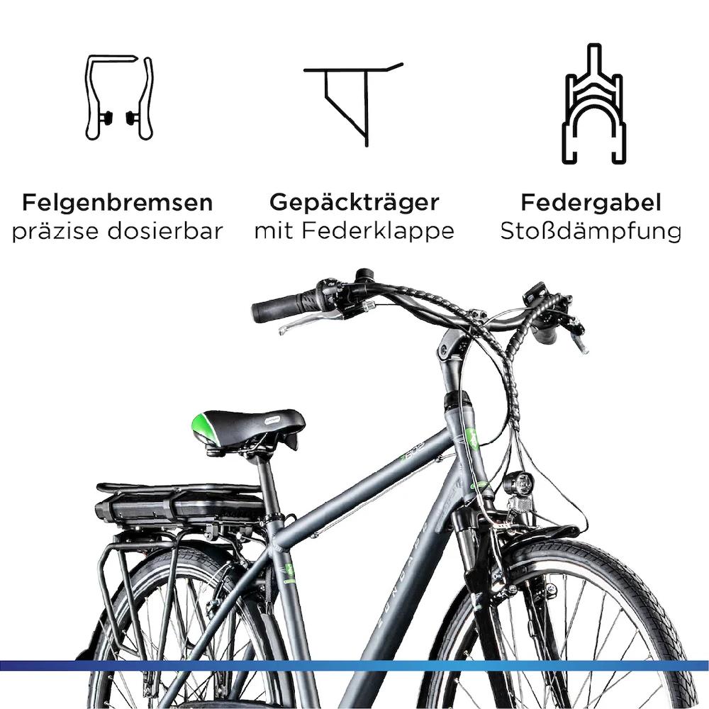 Zündapp E-Bike »Z802 Herren« 21 Gang Shimano Altus RD-M310 Heckmotor 250 W Pedelec Elektrofahrrad für Herren Trekkingrad auf Rechnung bestellen Cyber Monday