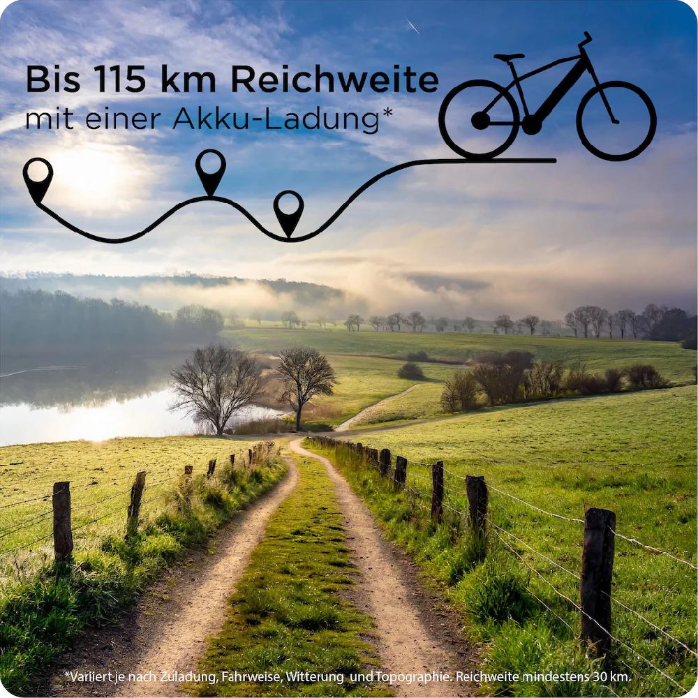 Zündapp E-Bike »Z240« 9 Gang Shimano Alivio RD-M3100 SGS Mittelmotor 250 W E Bike Mountainbike 24 Zoll Elektro Bike 130-145 cm Jugendliche ab 8 auf Rechnung bestellen Vatertagsangebot