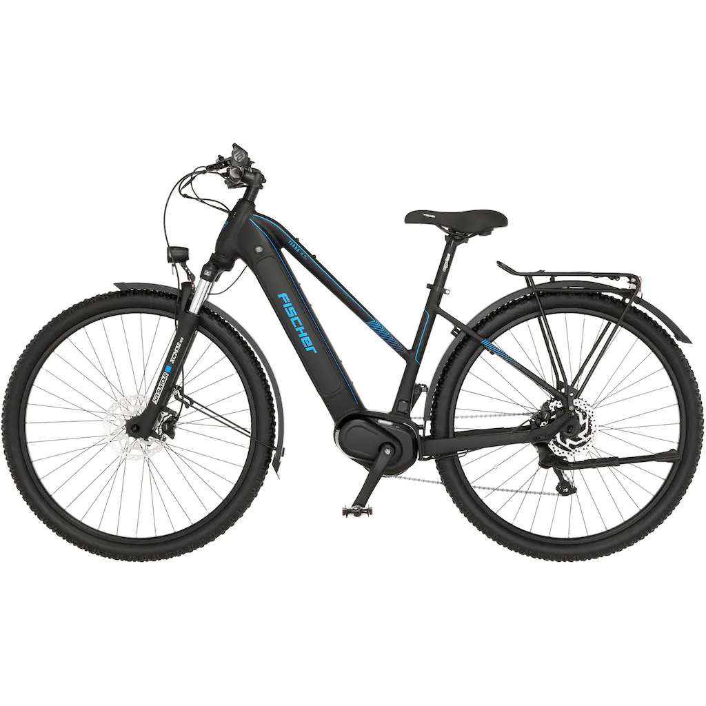 FISCHER Fahrrad E-Bike »TERRA 4.5i 522« 10 Gang Shimano Deore Mittelmotor 250 W (mit Schloss) Pedelec Elektrofahrrad für Damen u. Herren ATP auf Rechnung Neueste Mode