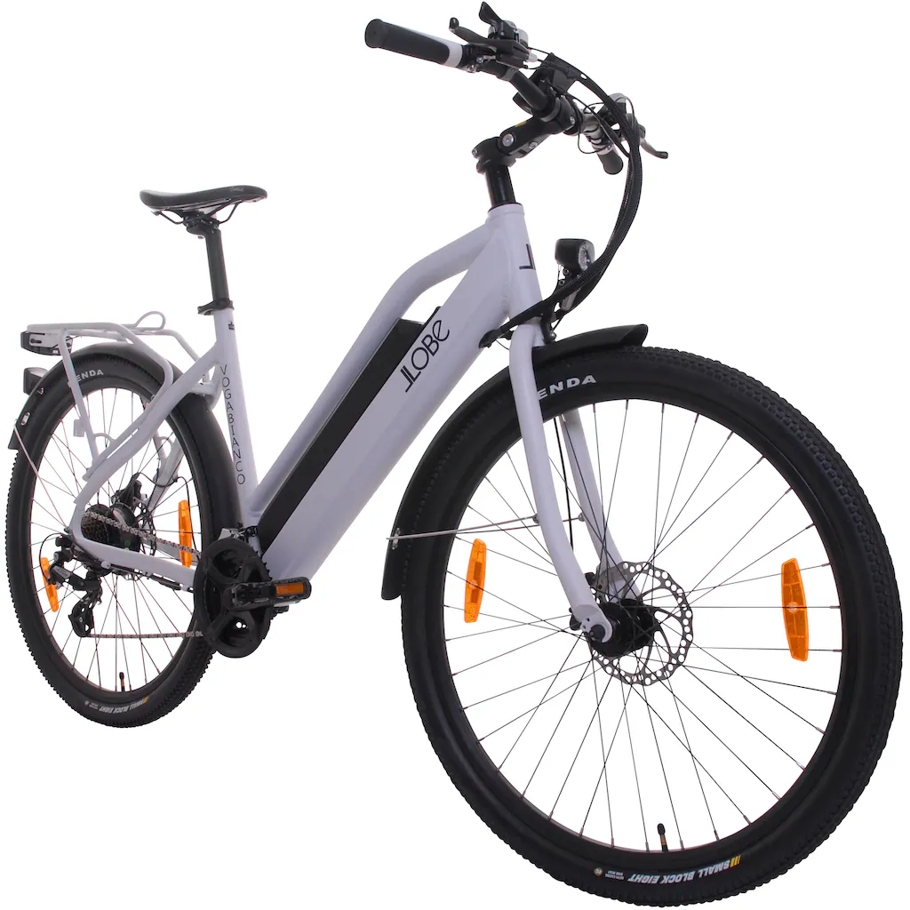 LLobe E-Bike »Voga Bianco« 21 Gang Shimano Heckmotor 250 W Pedelec Elektrofahrrad für Damen u. Herren Zeitlich begrenztes Angebot