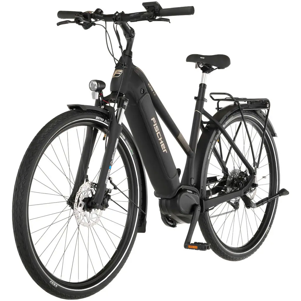 FISCHER Fahrrad E-Bike »VIATOR 4.2i« 9 Gang Shimano Acera Mittelmotor 250 W (mit Spiralschloss) Pedelec Elektrofahrrad für Damen u. Herren Riesige Ersparnisse