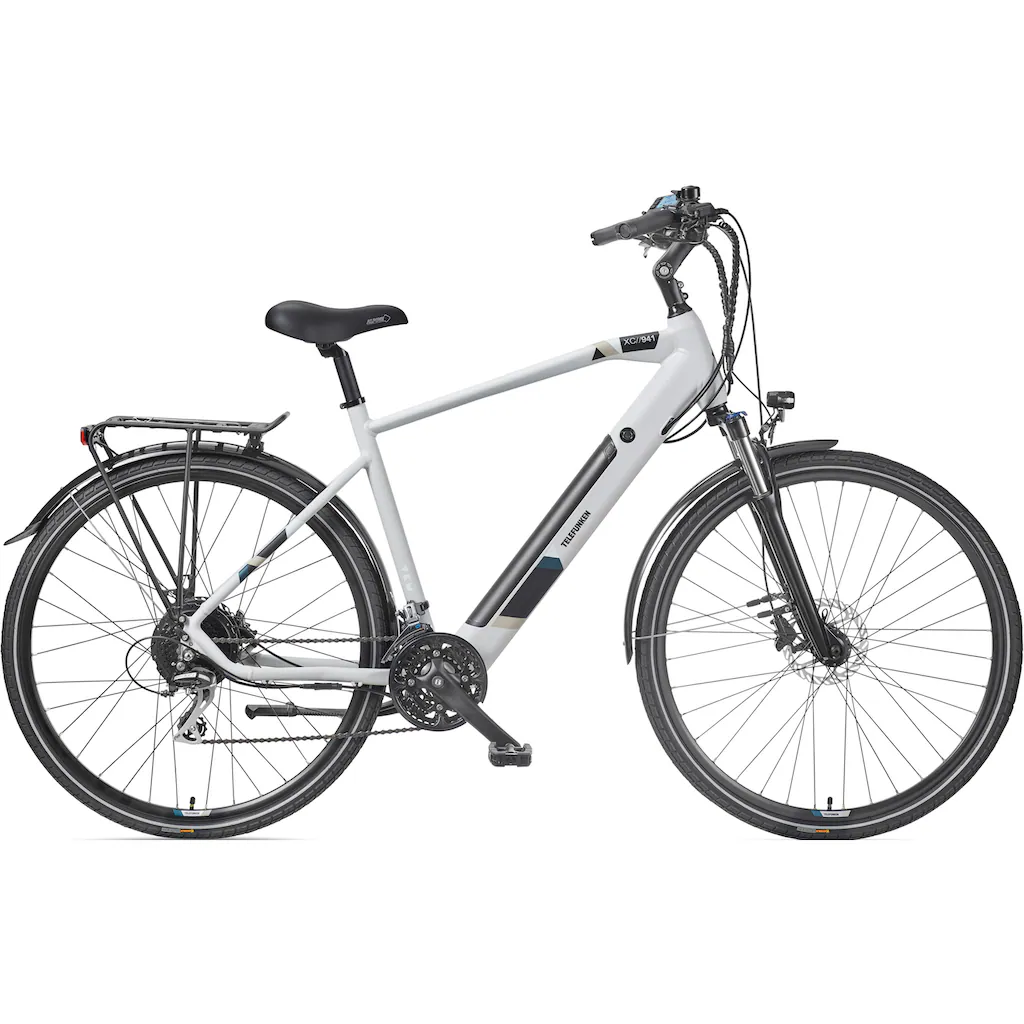 Telefunken E-Bike »Expedition XC941« 24 Gang Shimano Acera Heckmotor 250 W (ca. 100 km Reichweite-hydraulische Scheibenbremsen-Straßenzulassung) Trekking Elektrofahrrad Herren 28 Zoll 36 V 417 6 Wh Akku Pedelec JETZT KAUFEN