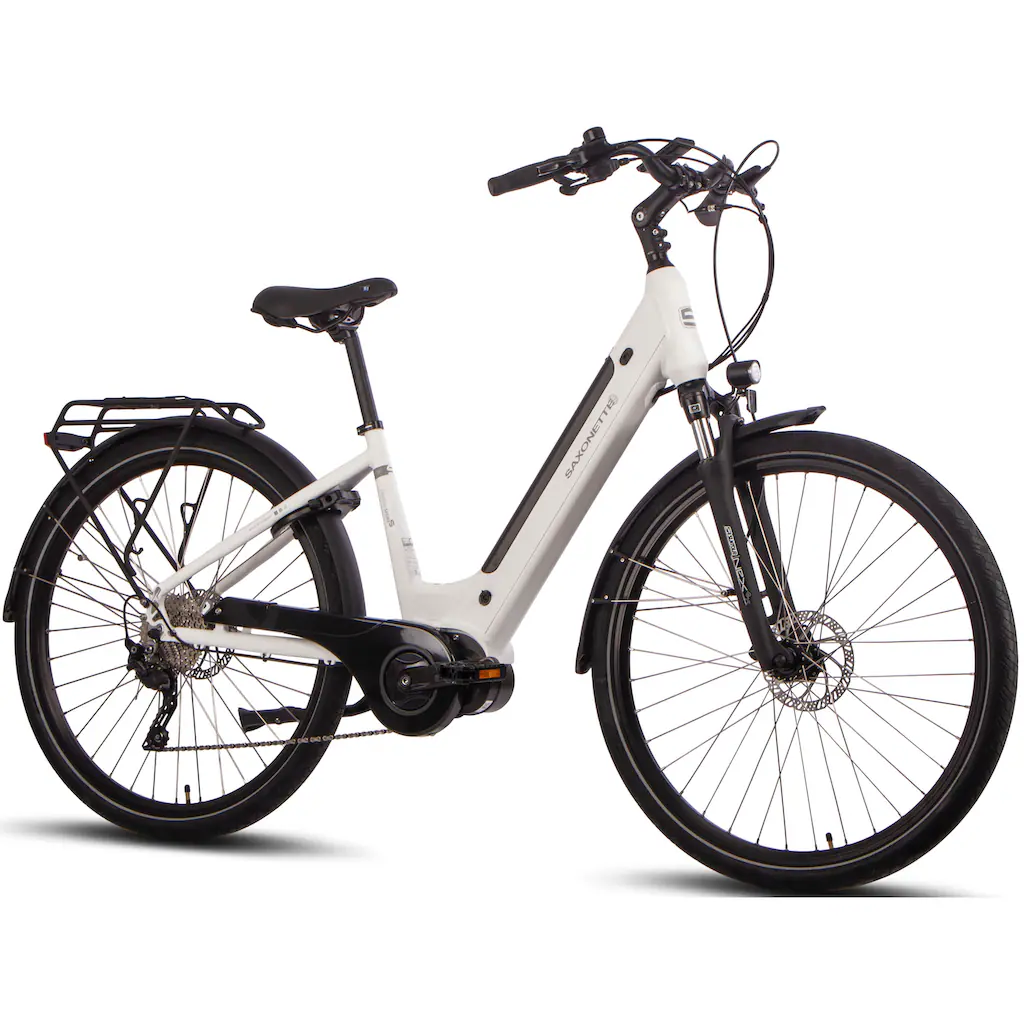 SAXONETTE E-Bike »Premium Sport (Wave)« 10 Gang Mittelmotor 250 W Pedelec Elektrofahrrad für Damen u. Herren Trekkingrad auf Rechnung Bis zu 55% Rabatt