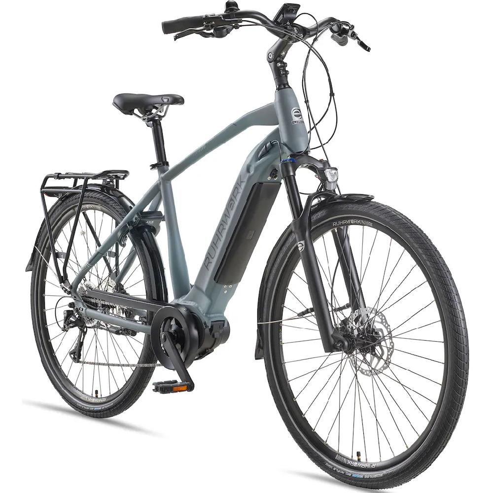 RUHRWERK E-Bike »MT800 Herren« 8 Gang Shimano Acera Mittelmotor 250 W Pedelec Elektrofahrrad für Herren Trekkingrad auf Rechnung bestellen Riesige Rabatte