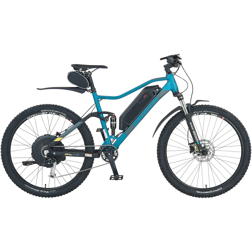 Prophete E-Bike »Graveler« 9 Gang Shimano Alivio Heckmotor 250 W Pedelec Elektrofahrrad für Damen u. Herren MTB Mountainbike Kostenloser Versand international