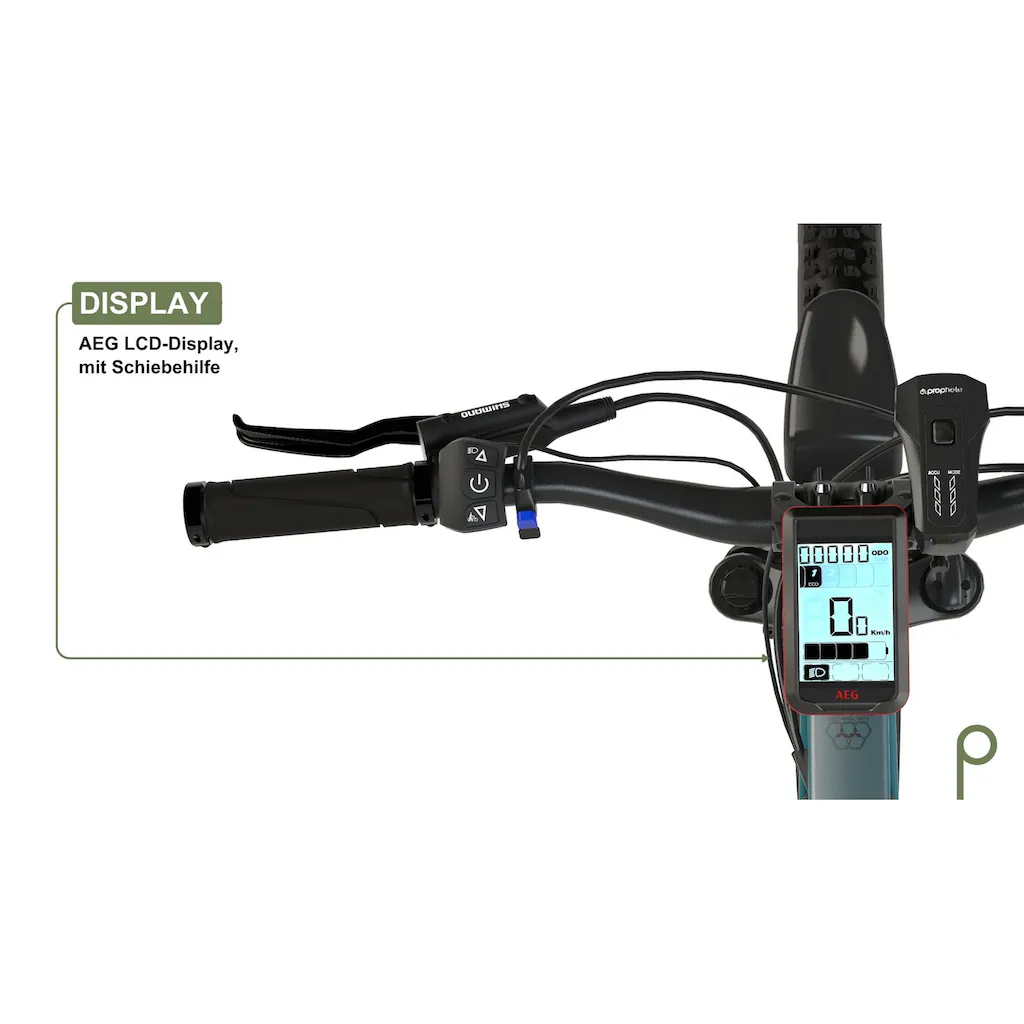 Prophete E-Bike »Graveler« 9 Gang Shimano Alivio Heckmotor 250 W Pedelec Elektrofahrrad für Damen u. Herren MTB Mountainbike Kostenloser Versand international