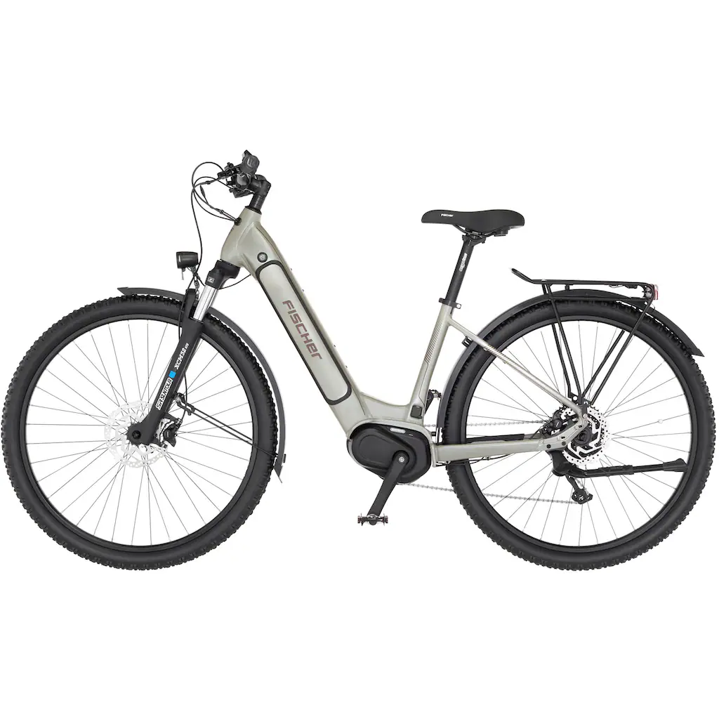 FISCHER Fahrrad E-Bike »TERRA 4.0i 43« 10 Gang Shimano Deore Mittelmotor 250 W (mit Fahrradschloss) Pedelec Elektrofahrrad für Damen u. Herren ATP auf Raten Online
