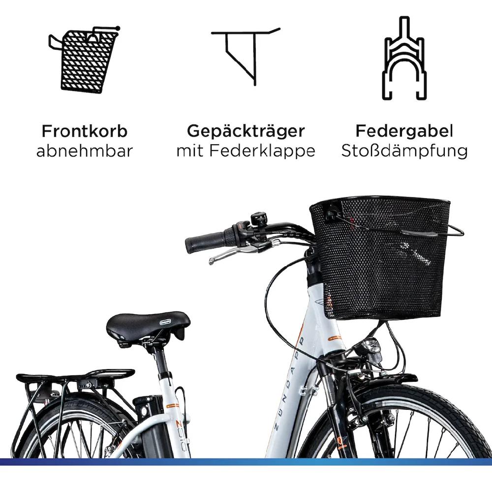 Zündapp E-Bike »Z517« 7 Gang Shimano Frontmotor 250 W Pedelec Elektrofahrrad für Damen u. Herren Cityrad auf Rechnung kaufen Hotsell