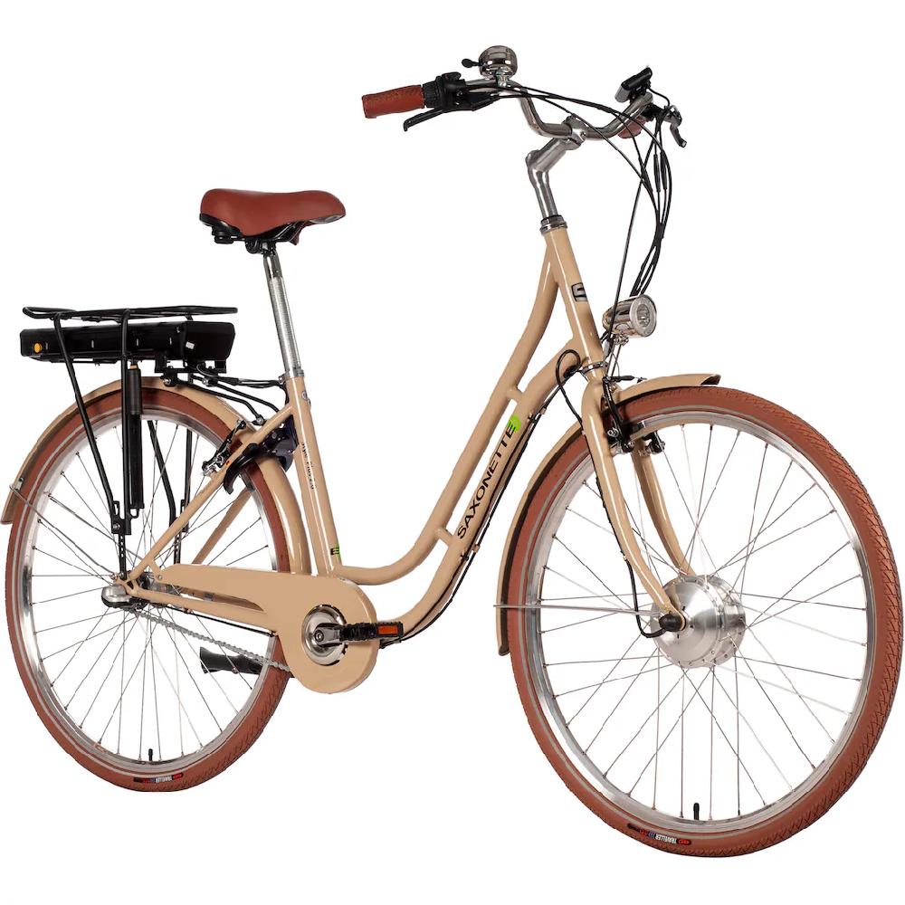 SAXONETTE E-Bike »Style Plus 2.0« 3 Gang Shimano Frontmotor 250 W Pedelec Elektrofahrrad für Damen u. Herren Cityrad auf Rechnung Blitzverkäufe