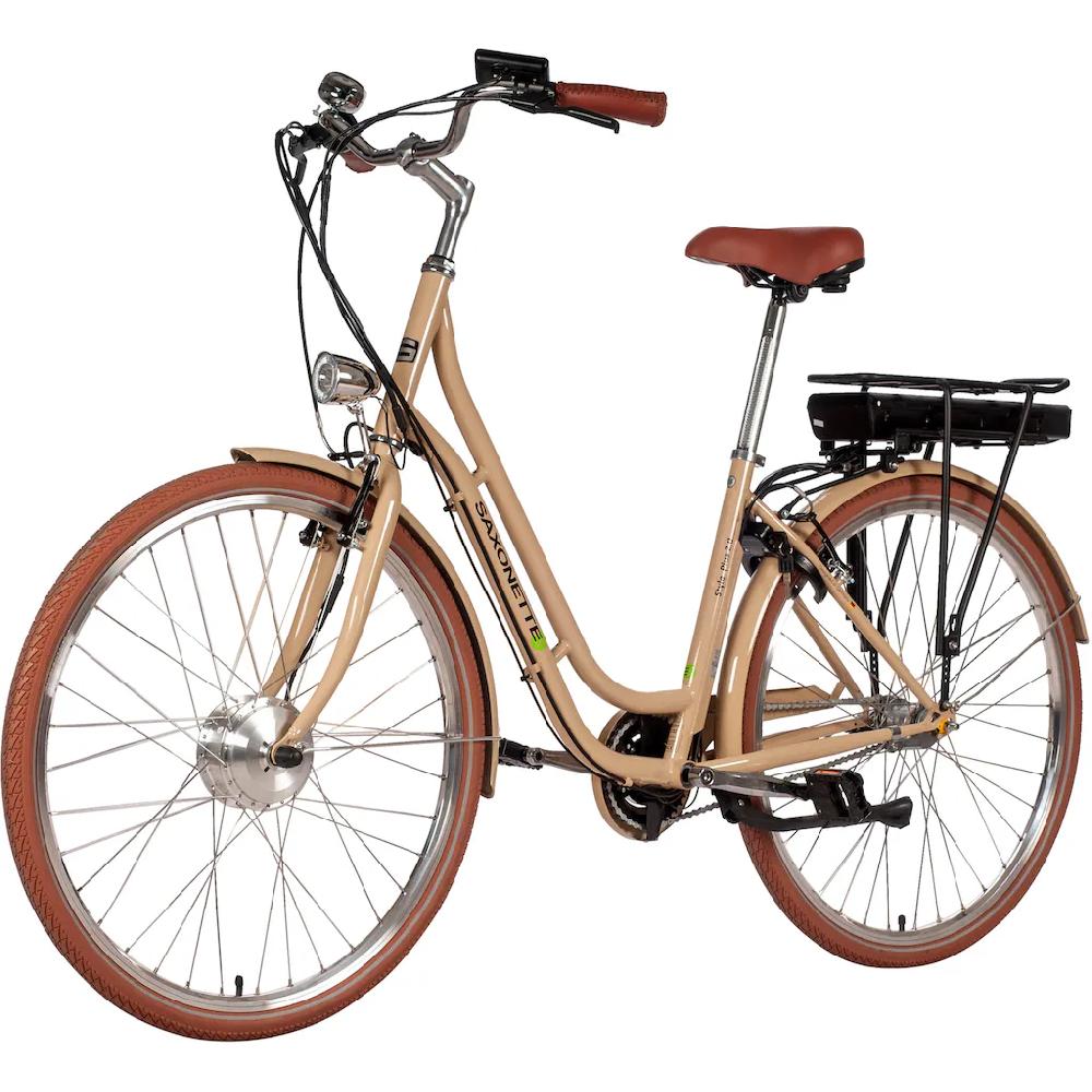 SAXONETTE E-Bike »Style Plus 2.0« 3 Gang Shimano Frontmotor 250 W Pedelec Elektrofahrrad für Damen u. Herren Cityrad auf Rechnung Blitzverkäufe