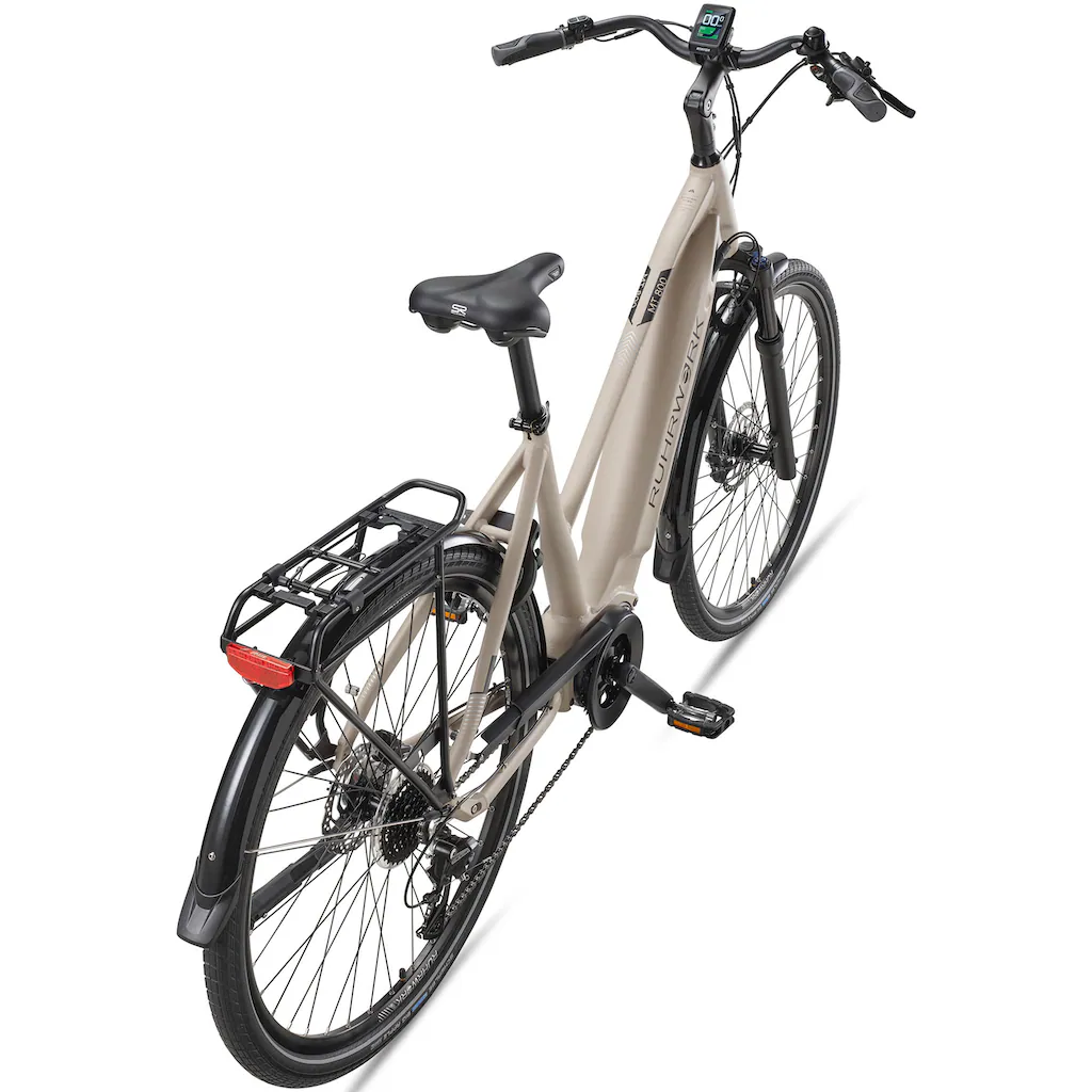 RUHRWERK E-Bike »MT800 Damen« 8 Gang Shimano Acera Mittelmotor 250 W Pedelec Elektrofahrrad für Damen Trekkingrad auf Rechnung Kostenloser Versand