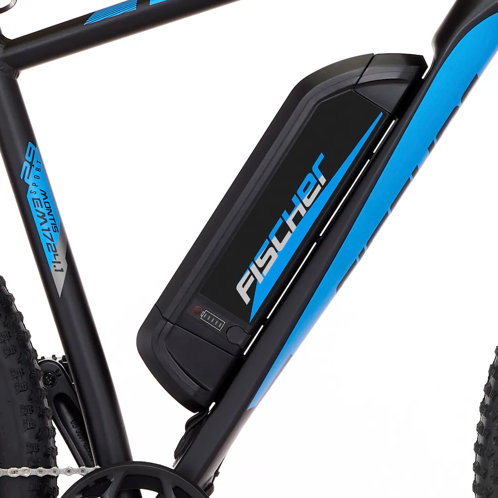 FISCHER Fahrrad E-Bike »MONTIS EM 1724.1 627« 10 Gang Shimano Deore Heckmotor 250 W (mit Schloss) Pedelec Elektrofahrrad für Damen u. Herren MTB Mountainbike auf Rechnung online bestellen Limitierter Zeitrabatt