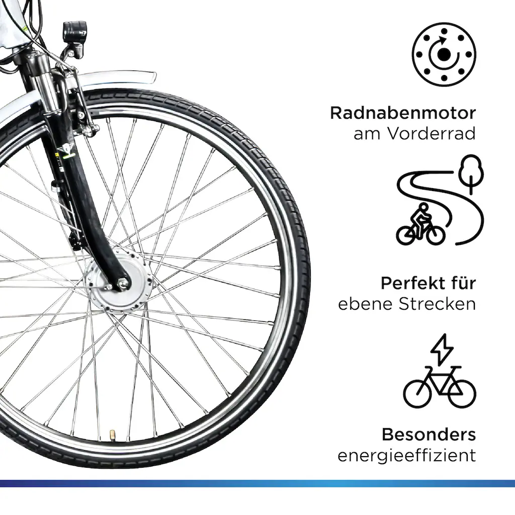 Zündapp E-Bike »Z517« 7 Gang Shimano Frontmotor 250 W (mit großem Frontkorb) Pedelec Elektrofahrrad für Damen u. Herren Cityrad auf Raten Fabrik Onlineshop