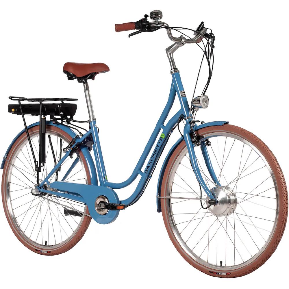 SAXONETTE E-Bike »Style Plus 2.0« 3 Gang Frontmotor 250 W (mit Akku-Ladegerät) Pedelec Elektrofahrrad für Damen u. Herren Cityrad auf Raten Top Angebot