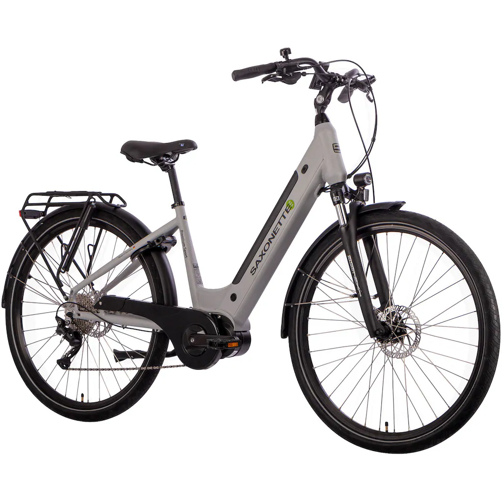 SAXONETTE E-Bike »Premium Sport (Wave)« 10 Gang Mittelmotor 250 W Pedelec Elektrofahrrad für Damen u. Herren Trekkingrad Neueste Mode