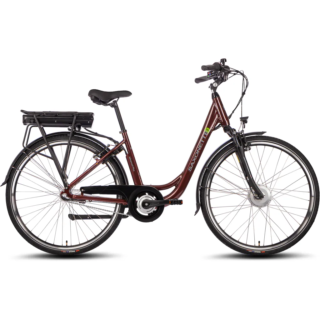 SAXONETTE E-Bike »Advanced Plus« 3 Gang Shimano SHIMANO Nexus Frontmotor 250 W (mit Akku-Ladegerät u. integr. Rahmenschloss) Pedelec Elektrofahrrad für Damen u. Herren Cityrad Bestseller