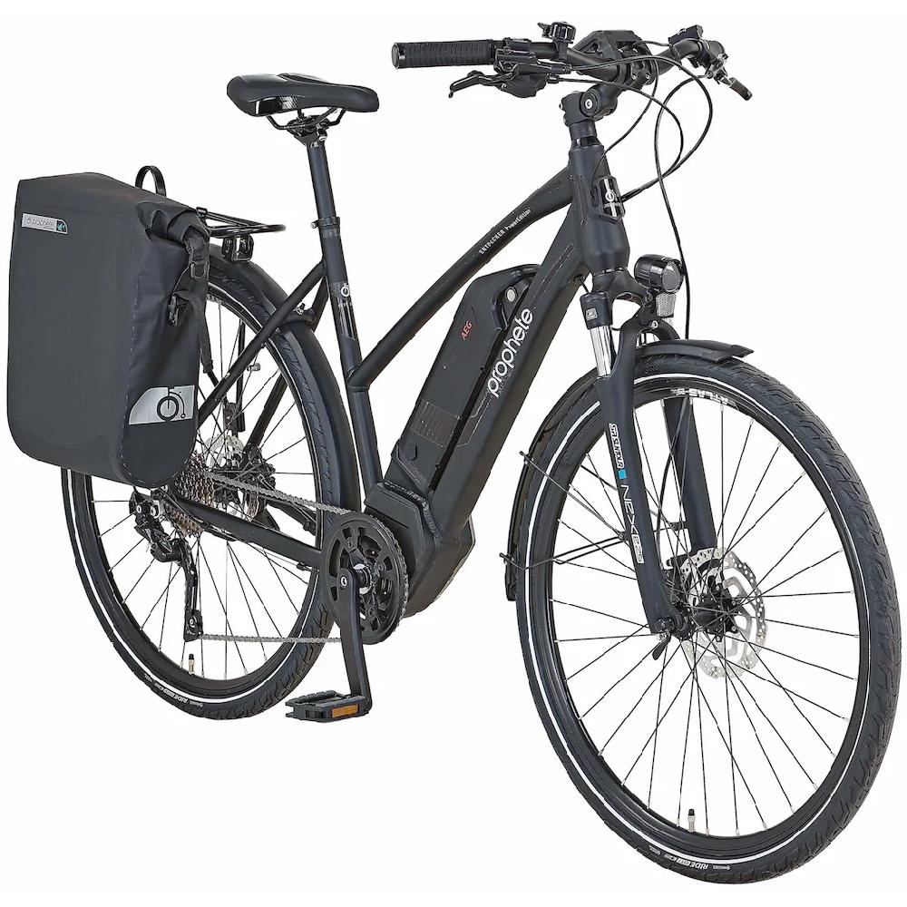 Prophete E-Bike »Entdecker PowerEdition« 10 Gang Shimano Deore Mittelmotor 250 W (mit Seitentasche) Pedelec Elektrofahrrad für Damen u. Herren Trekkingrad Sonderangebote