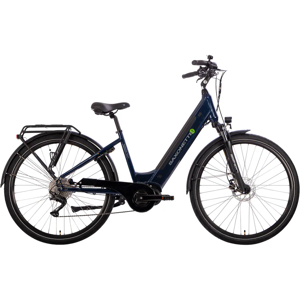 SAXONETTE E-Bike »Premium Sport (Wave)« 10 Gang Mittelmotor 250 W Pedelec Elektrofahrrad für Damen u. Herren Trekkingrad auf Rechnung kaufen Wochenangebot