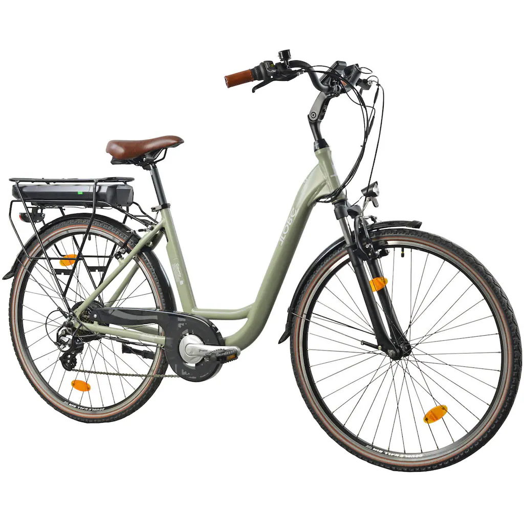 LLobe E-Bike »City E-Bike 28" County grün« Shimano Altus Heckmotor 250 W auf Rechnung Bis zu 50% Rabatt
