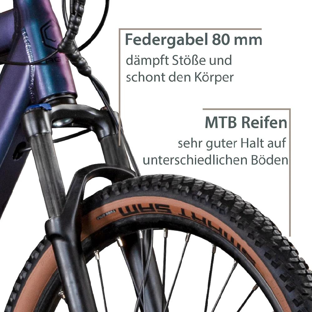 AGON E-Bike »Alpha« 24 Gang Heckmotor 250 W Pedelec Elektrofahrrad für Damen u. Herren MTB Mountainbike auf Raten Super Rabatt