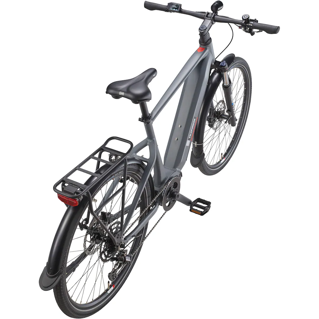 Telefunken E-Bike »SUV710« 9 Gang Shimano Mittelmotor 250 W (27 5 Zoll Straßenzulassung Scheibenbremsen) Pedelec Elektrofahrrad für Herren u. Damen Trekkingrad Cityrad auf Raten Clearance-Verkauf