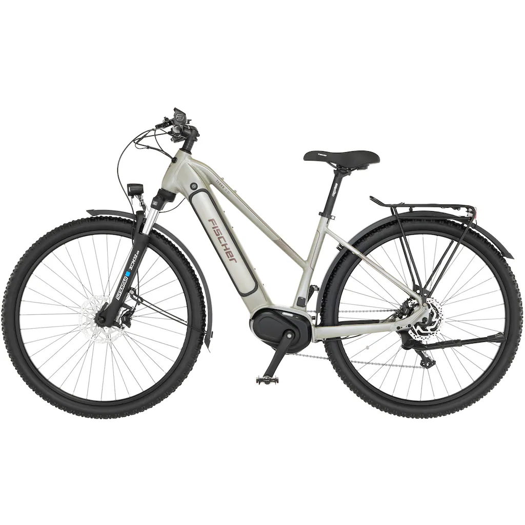 FISCHER Fahrrad E-Bike »TERRA 4.0i 45« 10 Gang Shimano Deore Mittelmotor 250 W (mit Fahrradschloss) Pedelec Elektrofahrrad für Damen u. Herren ATP auf Raten 50% Rabatt für begrenzte Zeit