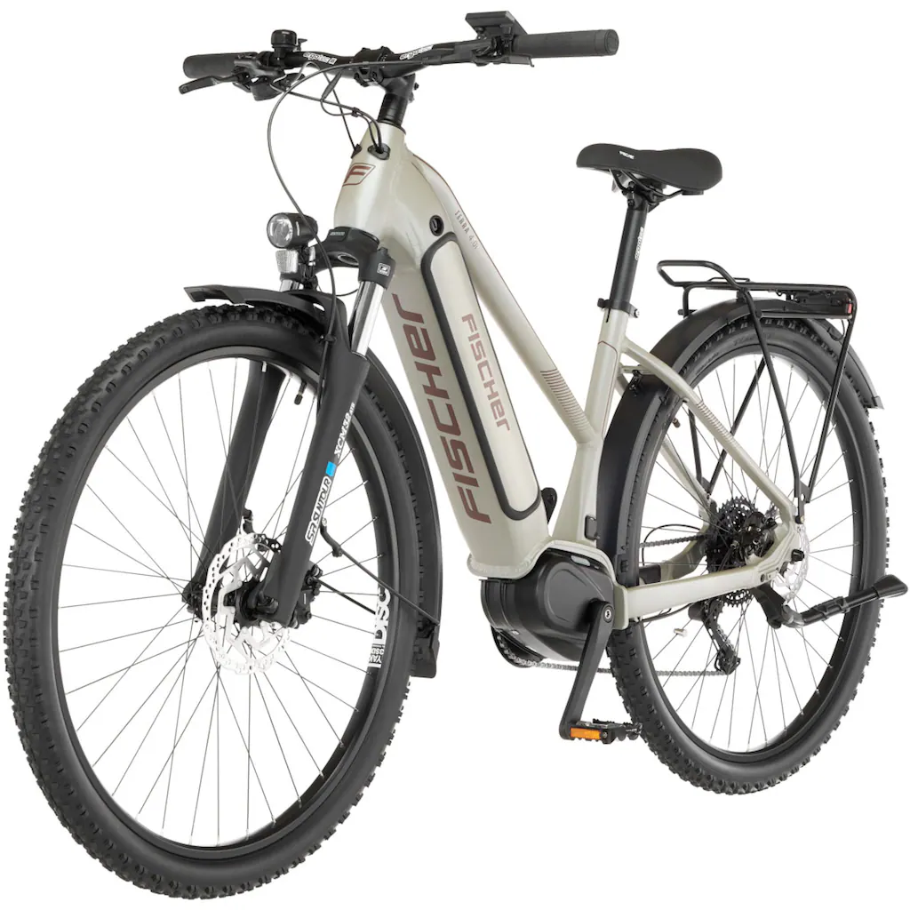 FISCHER Fahrrad E-Bike »TERRA 4.0i 45« 10 Gang Shimano Deore Mittelmotor 250 W (mit Fahrradschloss) Pedelec Elektrofahrrad für Damen u. Herren ATP auf Raten 50% Rabatt für begrenzte Zeit