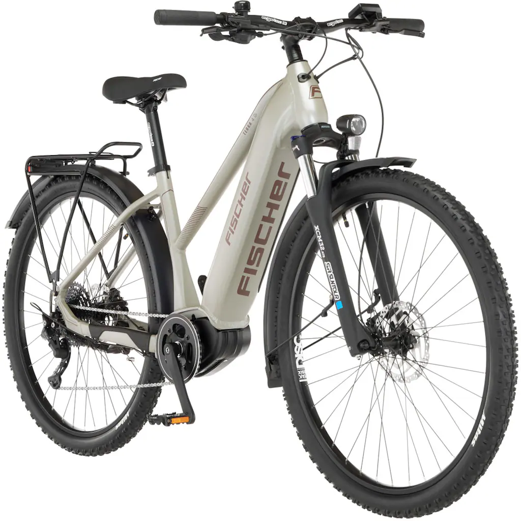 FISCHER Fahrrad E-Bike »TERRA 4.0i 45« 10 Gang Shimano Deore Mittelmotor 250 W (mit Fahrradschloss) Pedelec Elektrofahrrad für Damen u. Herren ATP auf Raten 50% Rabatt für begrenzte Zeit