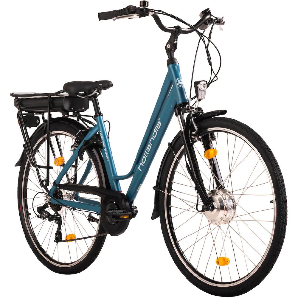Hollandia E-Bike »Optima Basic« 7 Gang Shimano Tourney Frontmotor 250 W Pedelec Elektrofahrrad für Damen u. Herren Cityrad Rabatte dieses Monats
